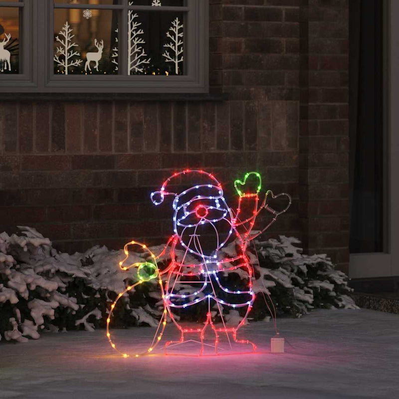 Load image into Gallery viewer, Vidaxl kerstman licht met 168 led multikleur 58.5 x 60 x 1.3 cm ijzer
