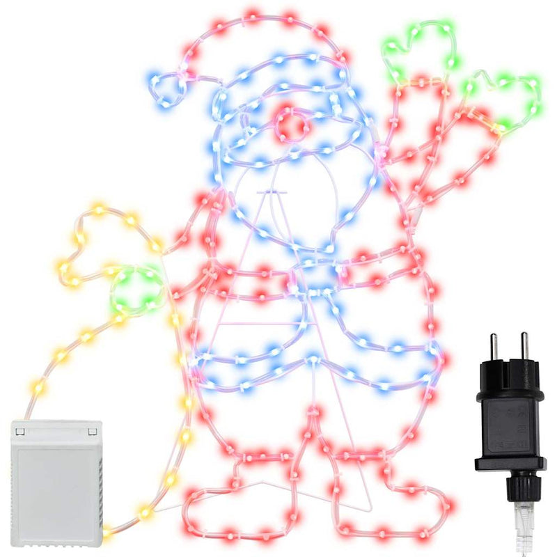 Load image into Gallery viewer, Vidaxl kerstman licht met 168 led multikleur 58.5 x 60 x 1.3 cm ijzer
