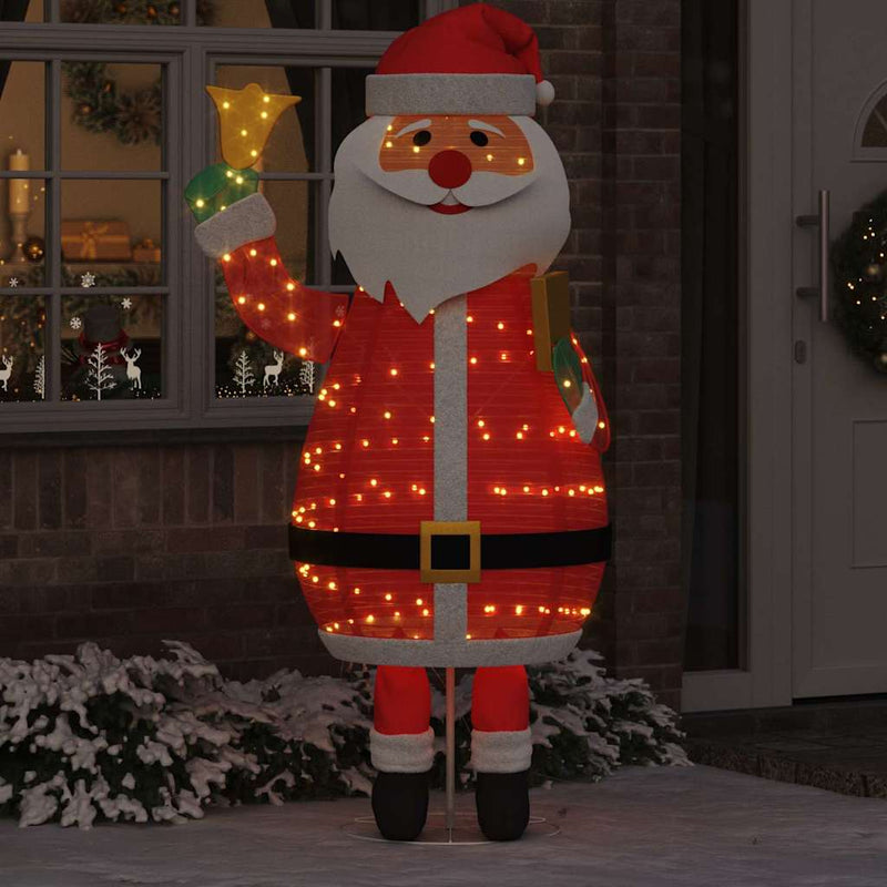 Load image into Gallery viewer, Vidaxl kerstman met 200 led warmwit 100 x 180 cm stof