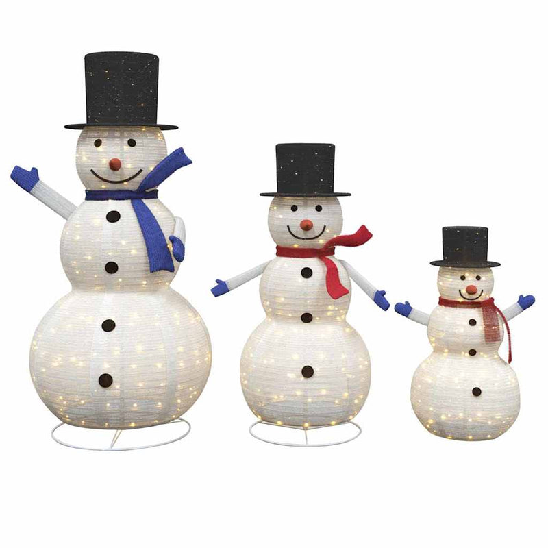 Load image into Gallery viewer, Vidaxl kerst sneeuwman familie met 270 led 3 pcs warmwit stof
