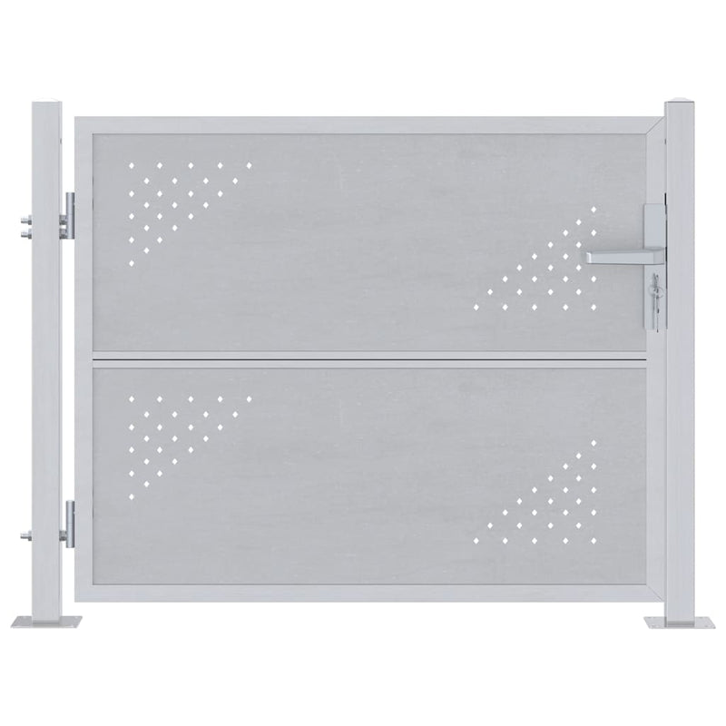 Load image into Gallery viewer, Vidaxl tuinpoort met slot zilver 100 x 75 cm roestvrij staal