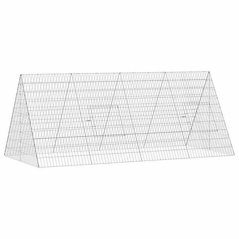 Load image into Gallery viewer, Vidaxl konijnenkooi zilver 215 x 100 x 85 cm gegalvaniseerd staal
