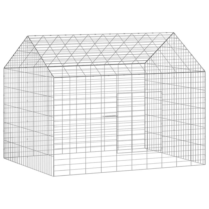 Load image into Gallery viewer, Vidaxl konijnenkooi zilver 400 x 78 x 78 cm gegalvaniseerd staal