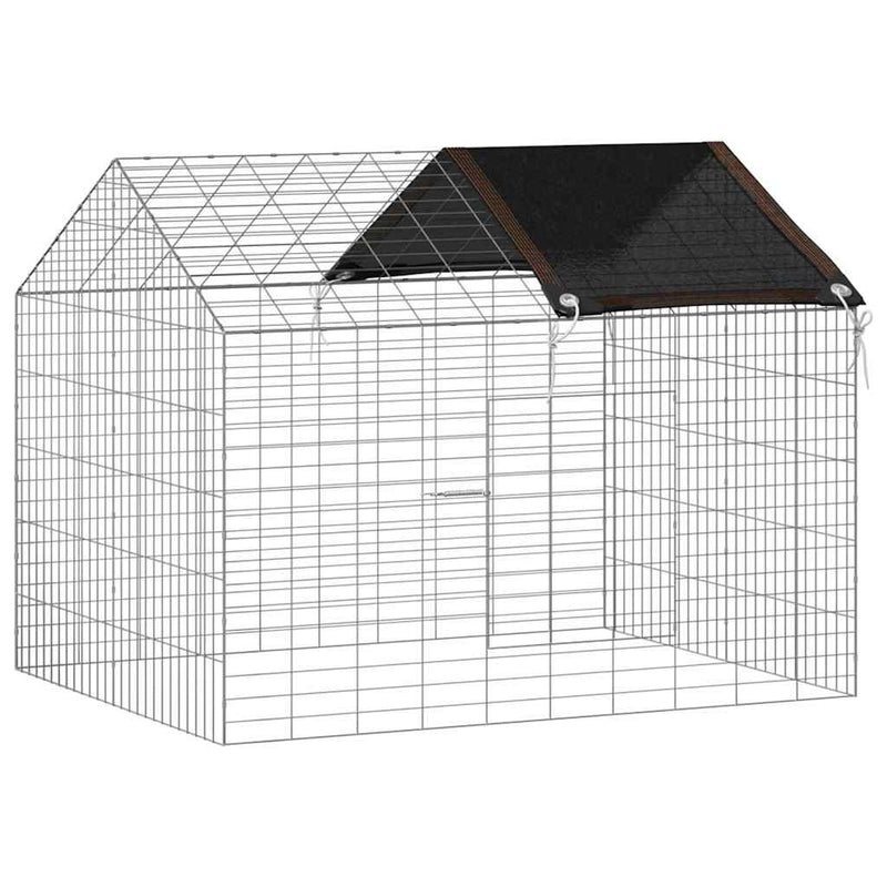 Load image into Gallery viewer, Vidaxl konijnenkooi zilver 400 x 78 x 78 cm gegalvaniseerd staal