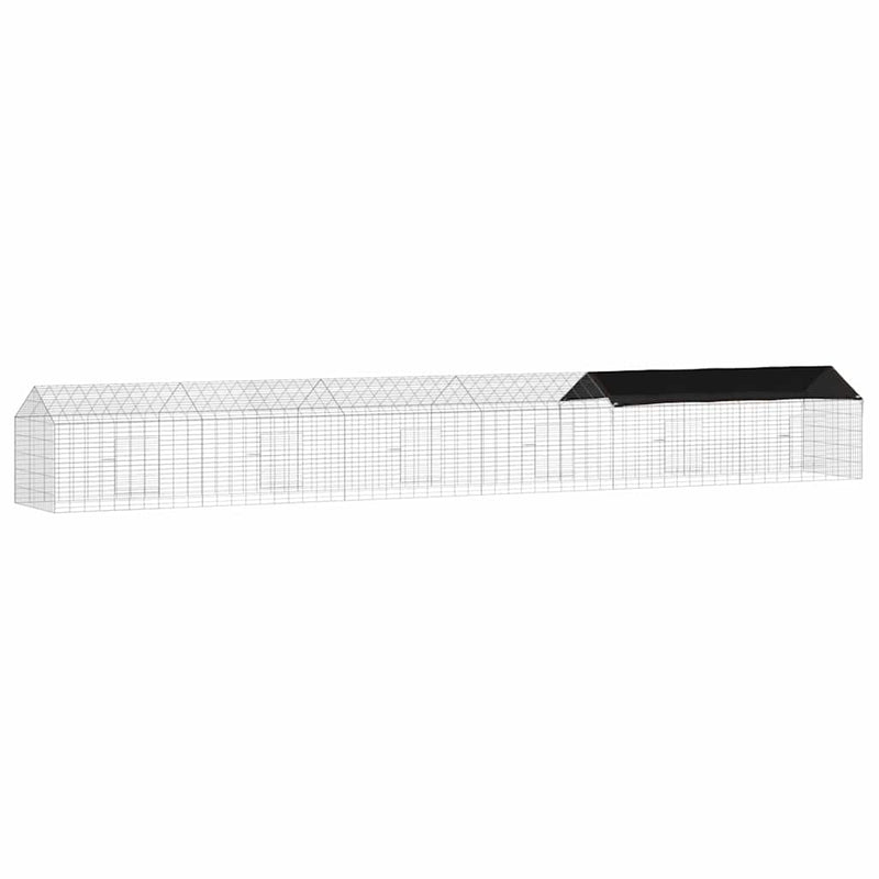 Load image into Gallery viewer, Vidaxl konijnenkooi zilver 400 x 78 x 78 cm gegalvaniseerd staal