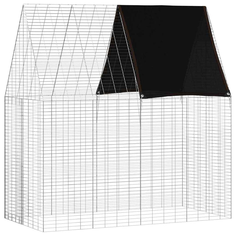 Load image into Gallery viewer, Vidaxl konijnenkooi zilver 200 x 100 x 210 cm gegalvaniseerd staal