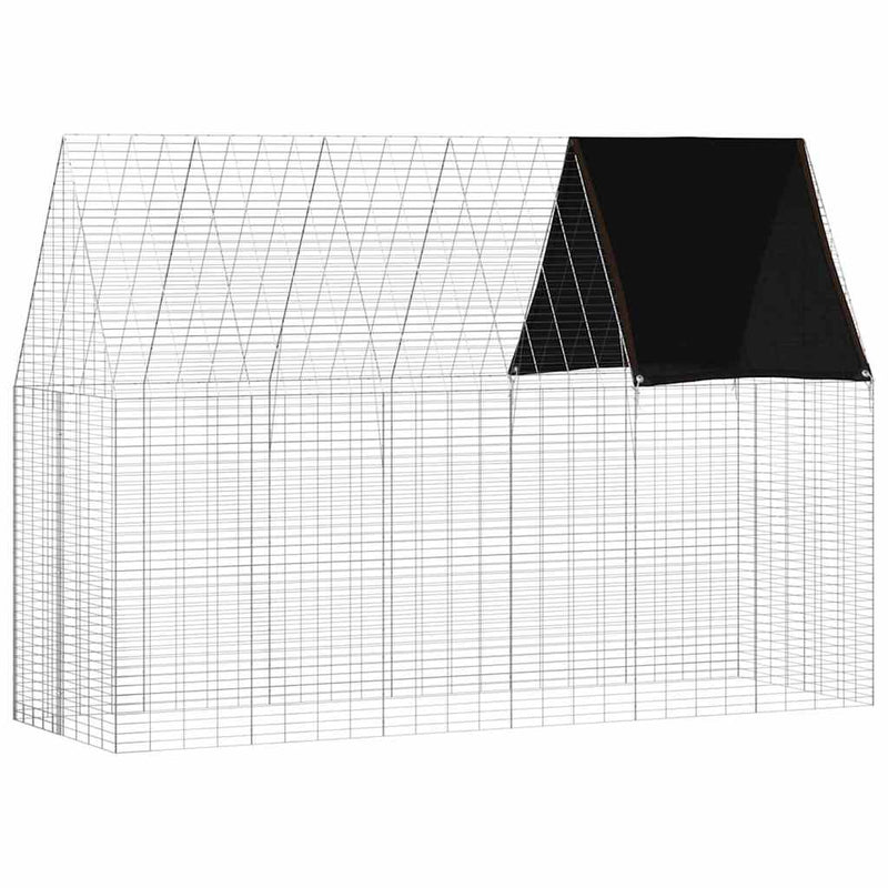 Load image into Gallery viewer, Vidaxl konijnenkooi zilver 300 x 100 x 210 cm gegalvaniseerd staal