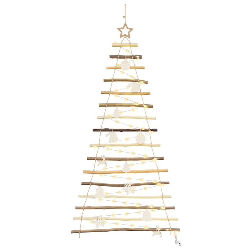 Load image into Gallery viewer, Vidaxl kerstboom met 50 led naturel 120 cm massief essenhout