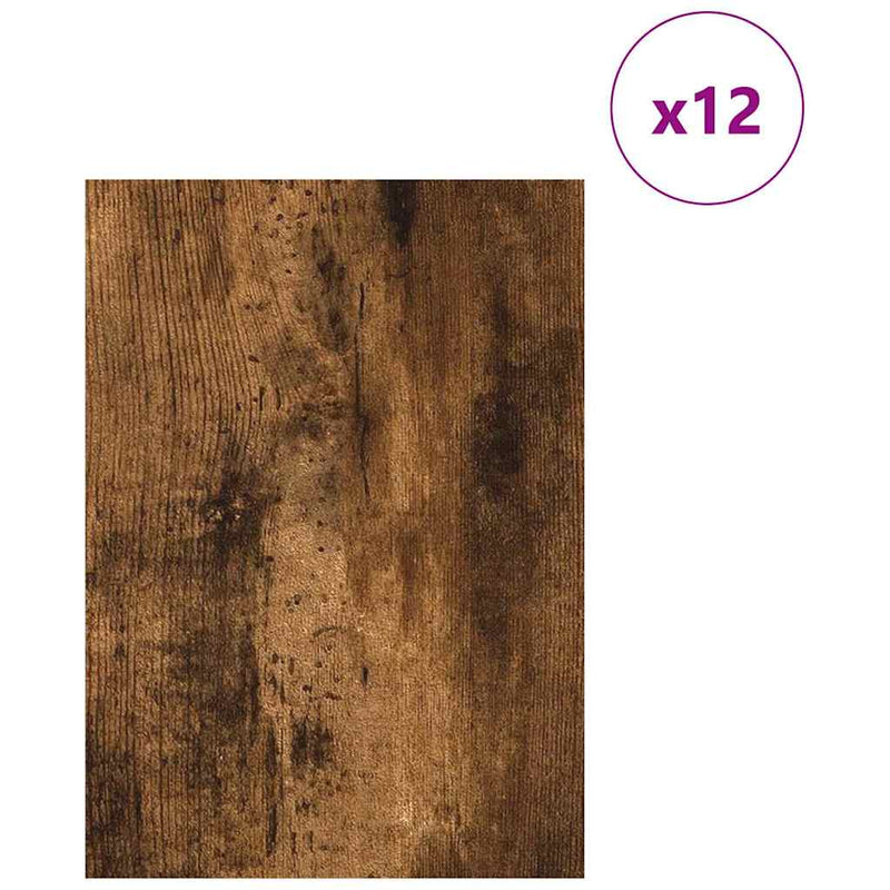 Load image into Gallery viewer, Vidaxl decorpanelen 12 pcs gerookt eiken 15 x 21 x 0.27 cm