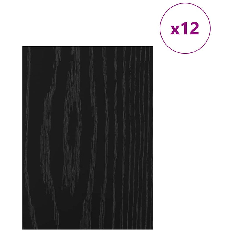 Load image into Gallery viewer, Vidaxl decorpanelen 12 pcs zwart eiken 21 x 30 x 0,27 cm bewerkt hout