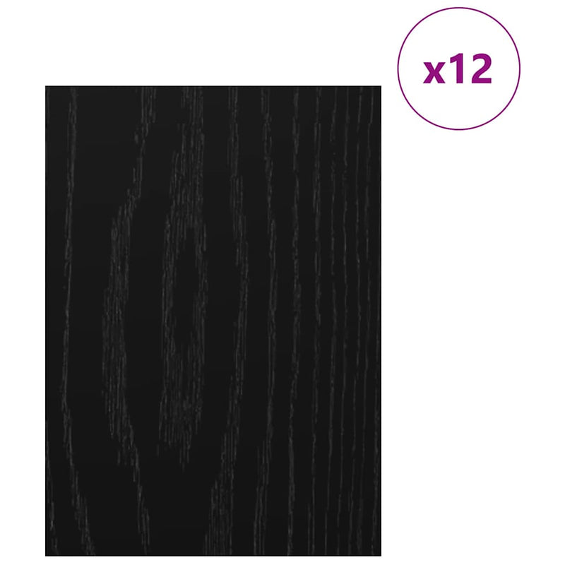 Load image into Gallery viewer, Vidaxl decorpanelen 12 pcs zwart eiken 30 x 42 x 0.27 cm bewerkt hout
