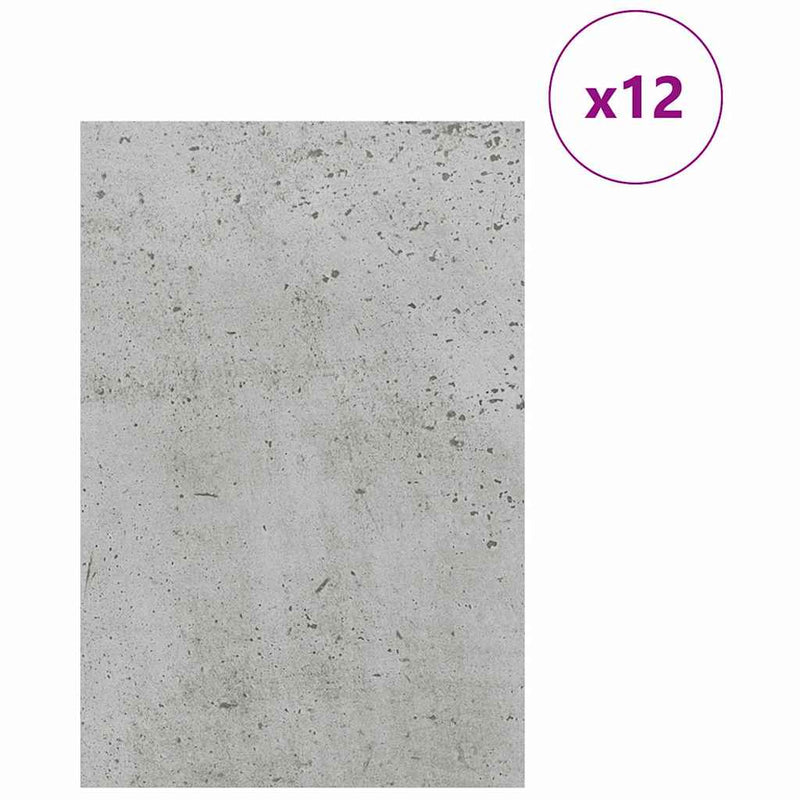 Load image into Gallery viewer, Vidaxl decorpanelen 12 pcs beton grijs 40 x 60 x 0.27 cm bewerkt hout