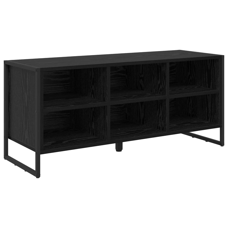 Load image into Gallery viewer, Vidaxl schoenenkast zwart eiken 60 x 35 x 44 cm bewerkt hout