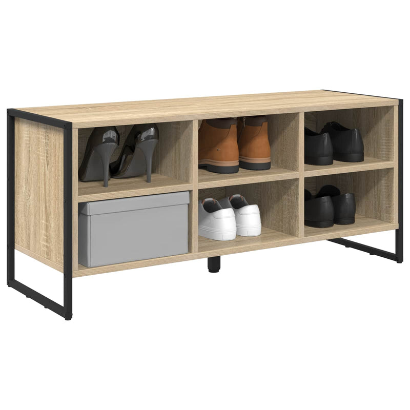 Load image into Gallery viewer, Vidaxl schoenenkast met opslag sonoma 60 x 35 x 44 cm bewerkt hout