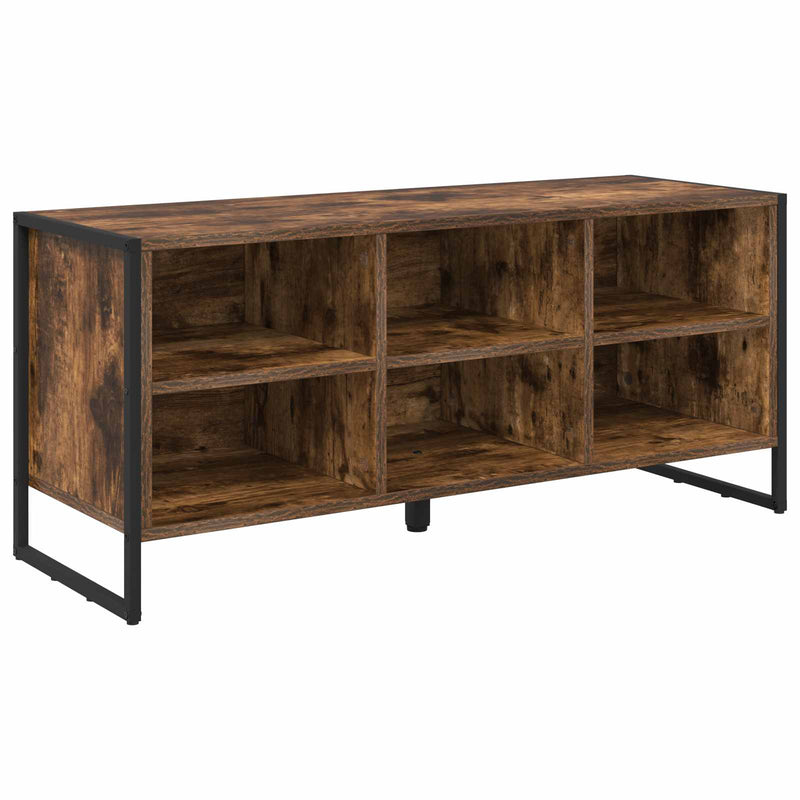 Load image into Gallery viewer, Vidaxl schoenenkast met opslag rook eik 60 x 35 x 44 cm bewerkt hout