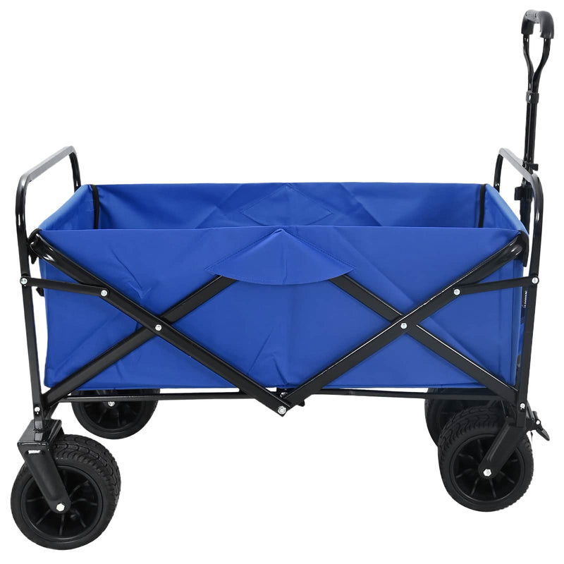 Load image into Gallery viewer, Vidaxl vouwbare handtrolley blauw 89 x 63 x 96 cm staal en oxford stof