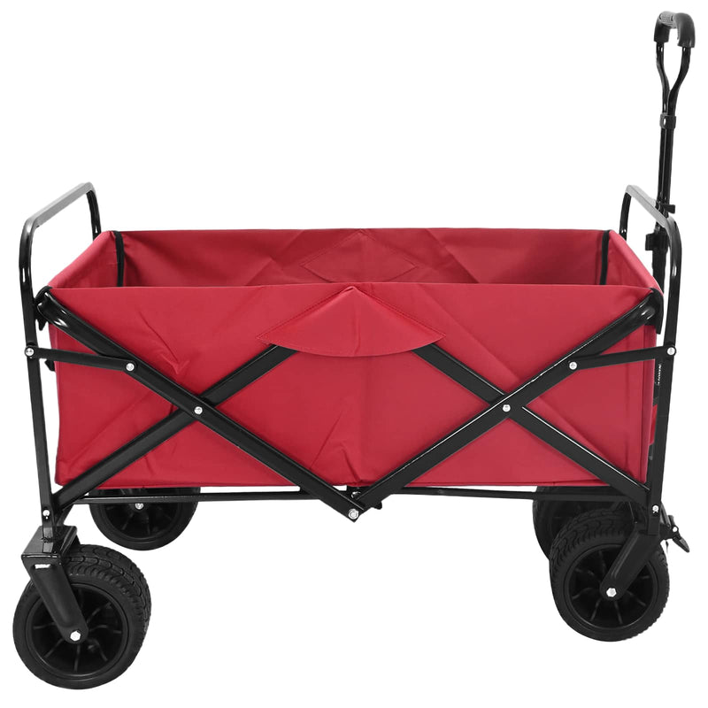 Load image into Gallery viewer, Vidaxl vouwbare handtrolley rood 89 x 63 x 96 cm staal en oxford stof