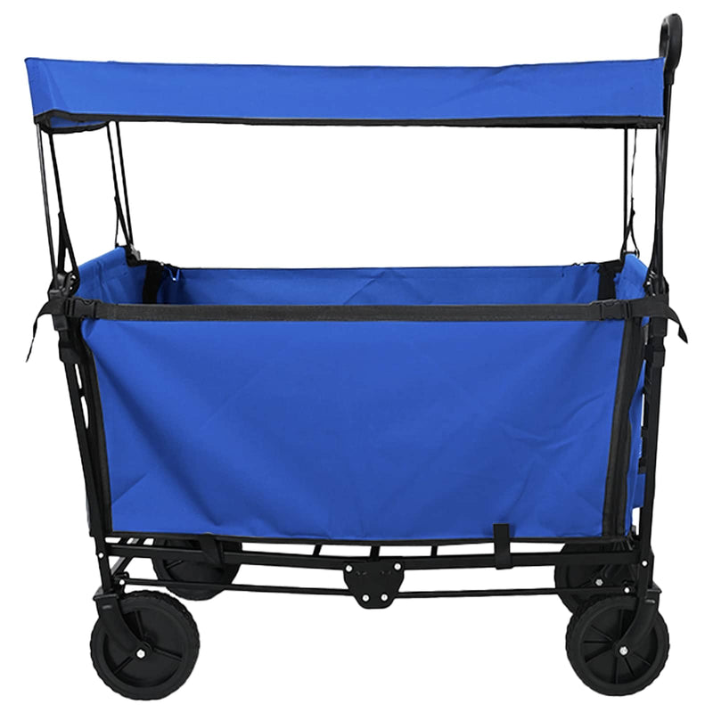 Load image into Gallery viewer, Vidaxl vouwbare handtrolley zwart 105 x 56.5 x 116 cm oxford stof