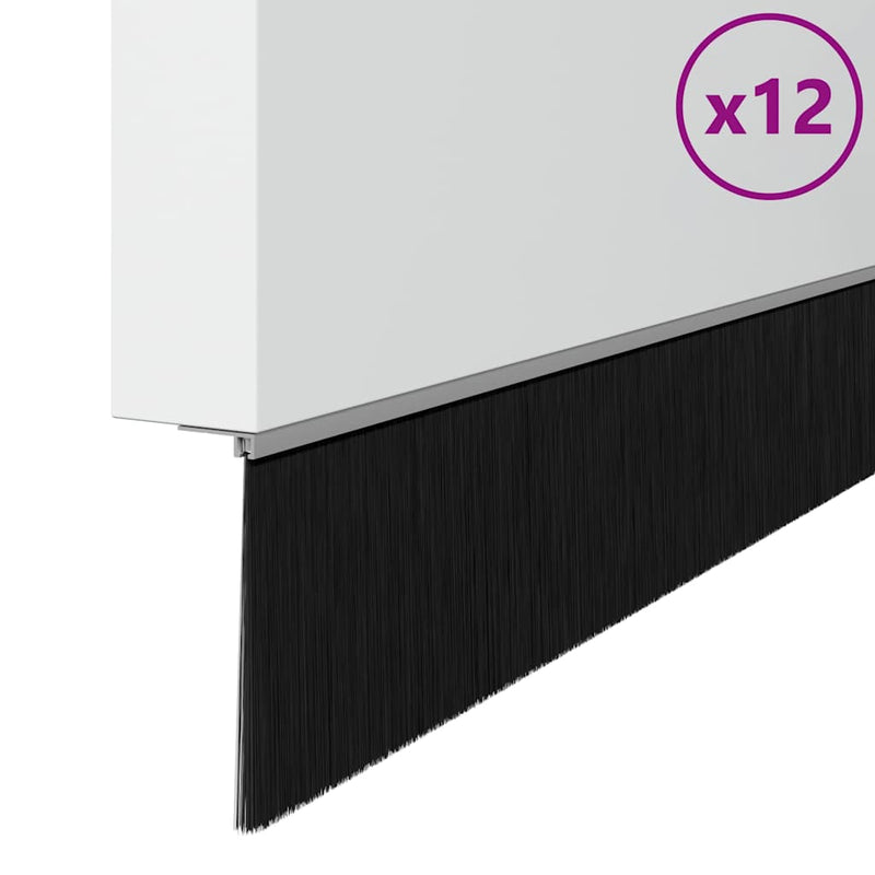 Load image into Gallery viewer, Vidaxl schroefbare deurborstelafsluitingen 12 pcs zilver 100 cm