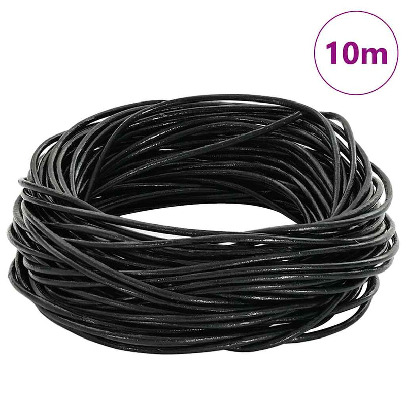Load image into Gallery viewer, Vidaxl leren koord zwart ø1,5 mm x 10 m leer