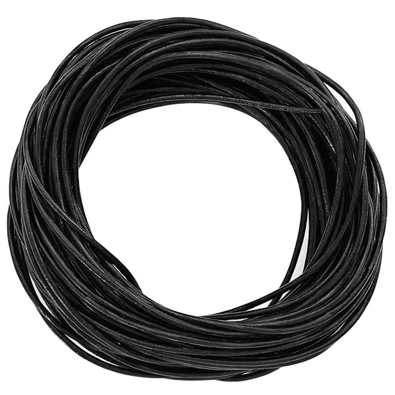Load image into Gallery viewer, Vidaxl leren koord zwart ø2 mm x 50 m leer