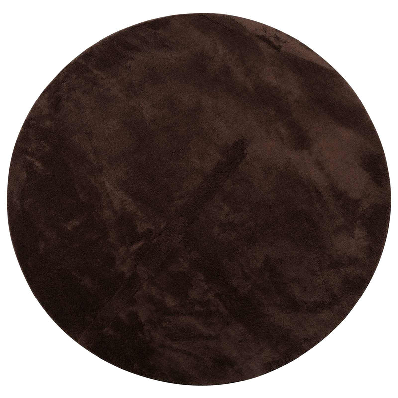 Load image into Gallery viewer, Vidaxl vloerkleden rond huarte bruin ø 80 cm polyester
