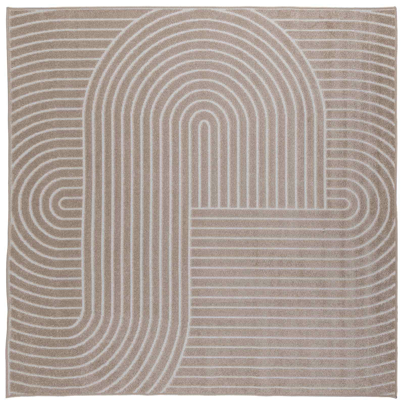 Load image into Gallery viewer, Vidaxl vloerkleden vierkant huarte beige 120 x 120 cm polyester