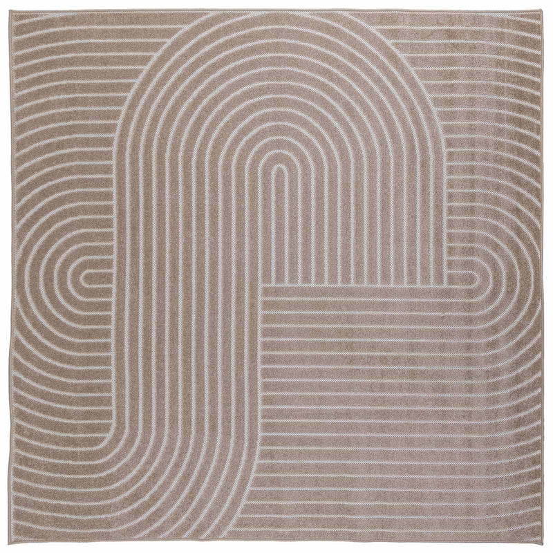 Load image into Gallery viewer, Vidaxl vloerkleden vierkant huarte beige 240 x 240 cm polyester