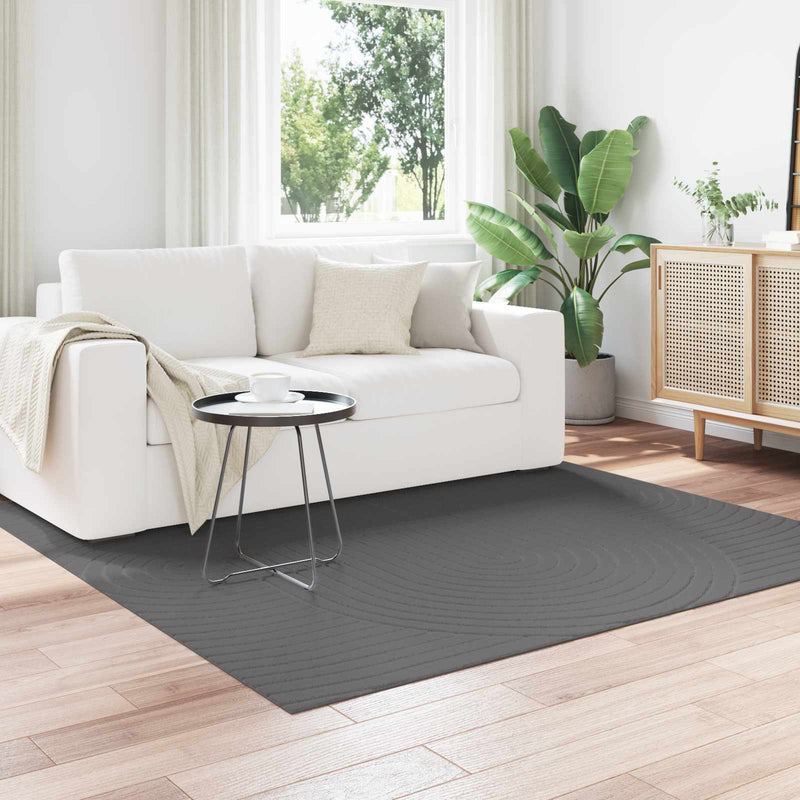 Load image into Gallery viewer, Vidaxl vloerkleden vierkant huarte antraciet 200 x 200 cm polyester