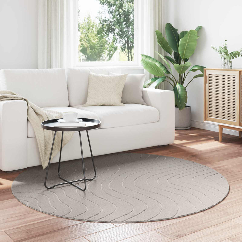 Load image into Gallery viewer, Vidaxl vloerkleden rond huarte crème ø 200 cm polyester