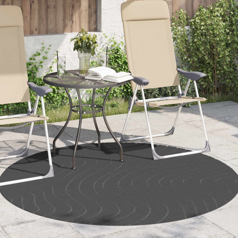 Load image into Gallery viewer, Vidaxl vloerkleden rond huarte antraciet ø 200 cm polyester