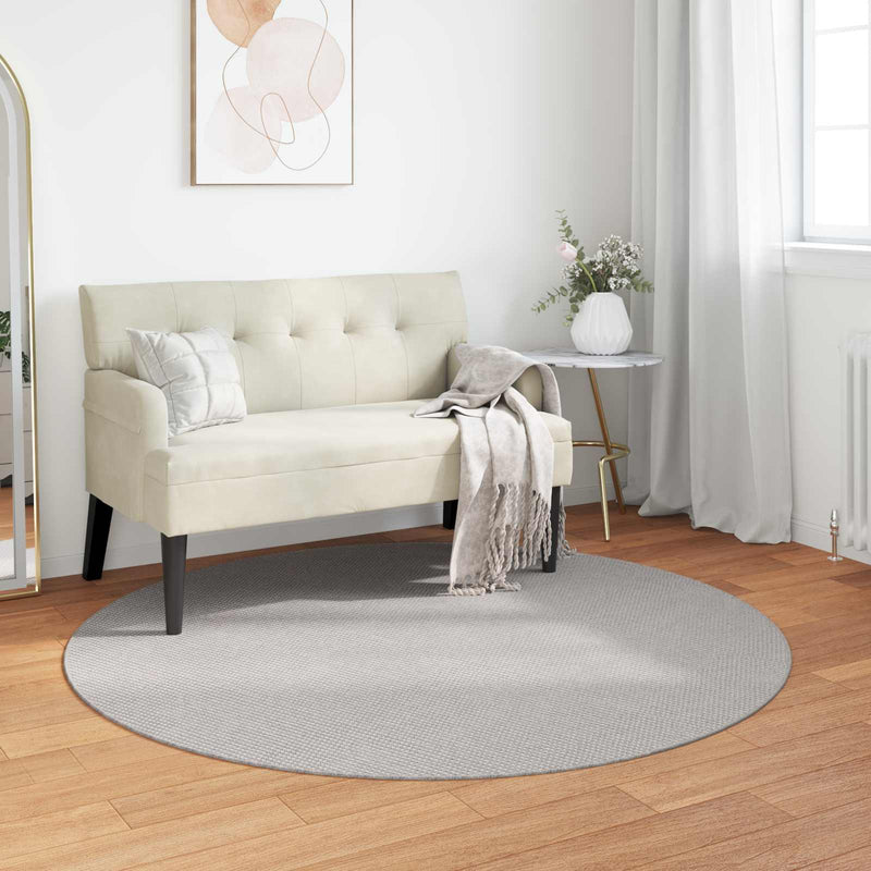 Load image into Gallery viewer, Vidaxl vloerkleden rond huarte crème en grijs ø 200 cm polyester