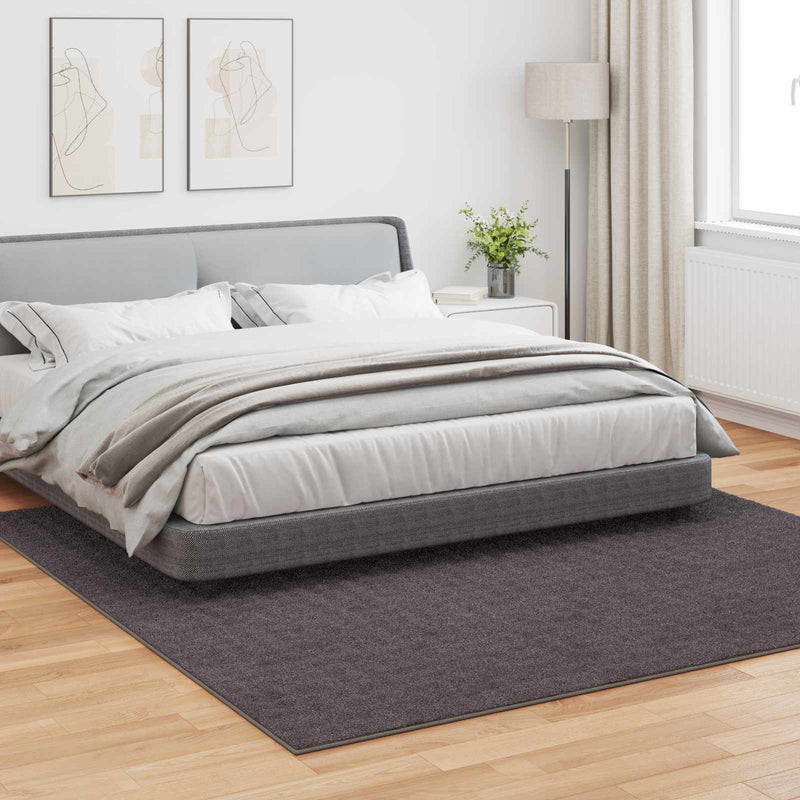 Load image into Gallery viewer, Vidaxl vloerkleden vierkant huarte antraciet 240 x 240 cm polyester