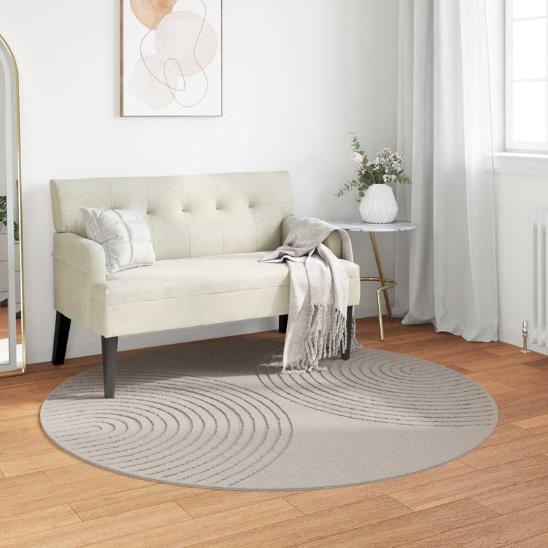 Load image into Gallery viewer, Vidaxl vloerkleden rond huarte crème ø 200 cm polyester