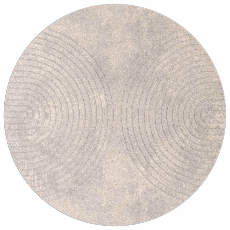 Load image into Gallery viewer, Vidaxl vloerkleden rond huarte beige ø 120 cm polyester