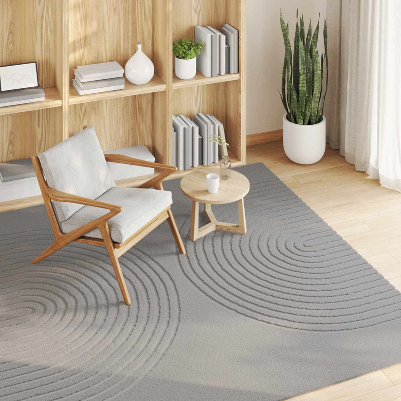 Load image into Gallery viewer, Vidaxl vloerkleden vierkant huarte grijs 120 x 120 cm polyester