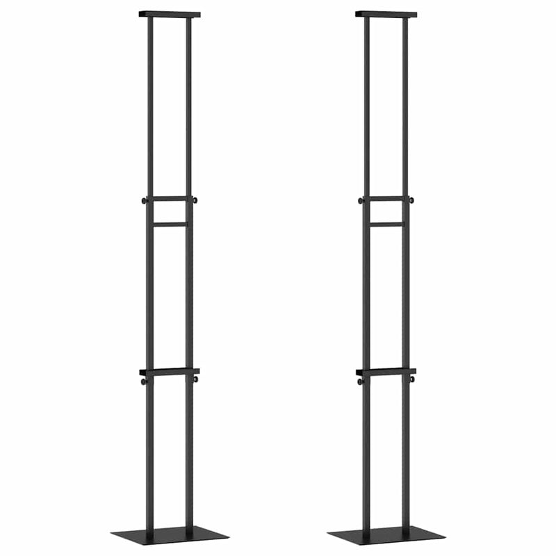 Load image into Gallery viewer, Vidaxl beurs displays 2 pcs zwart 30 x 23,5 x 210 cm staal