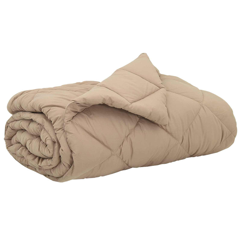 Load image into Gallery viewer, Vidaxl zomer dekbed taupe 200 x 200 cm microfiber