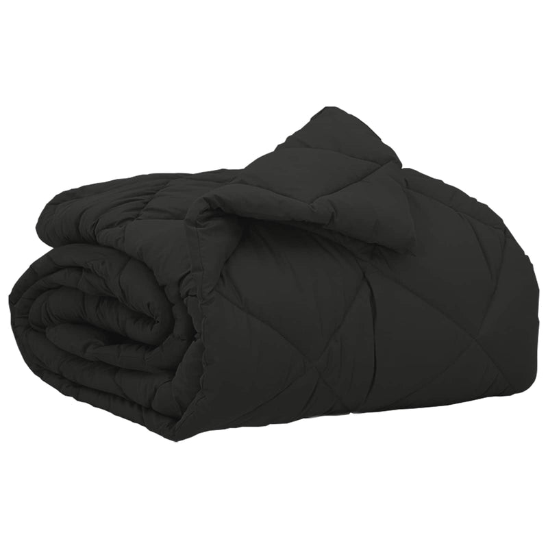 Load image into Gallery viewer, Vidaxl vol jaar dekbed zwart 220 x 155 cm microfiber