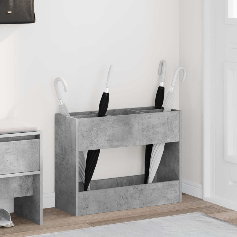 Load image into Gallery viewer, Vidaxl paraplu standaard beton grijs 65 x 24 x 50 cm bewerkt hout
