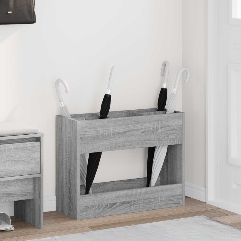 Load image into Gallery viewer, Vidaxl paraplu standaard grijs sonoma 65 x 24 x 50 cm bewerkt hout