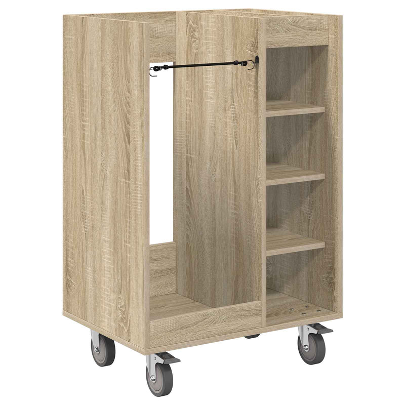 Load image into Gallery viewer, Vidaxl golfkast met wiel effen sonoma eiken 65 x 45 x 98 cm