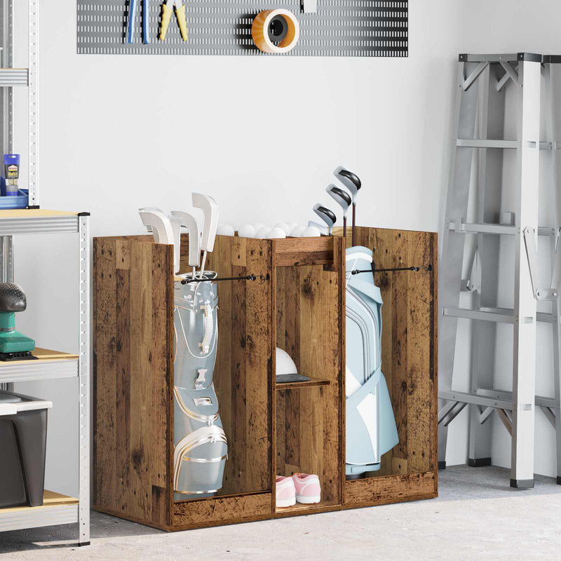 Load image into Gallery viewer, Vidaxl golfkast effen oudhout 102 x 45 x 85,5 cm