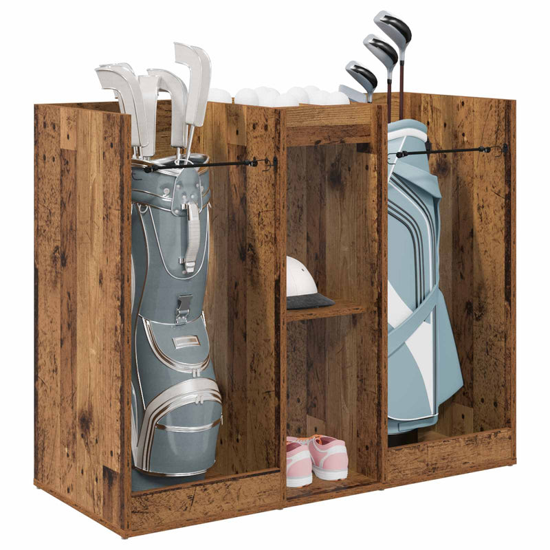 Load image into Gallery viewer, Vidaxl golfkast effen oudhout 102 x 45 x 85,5 cm