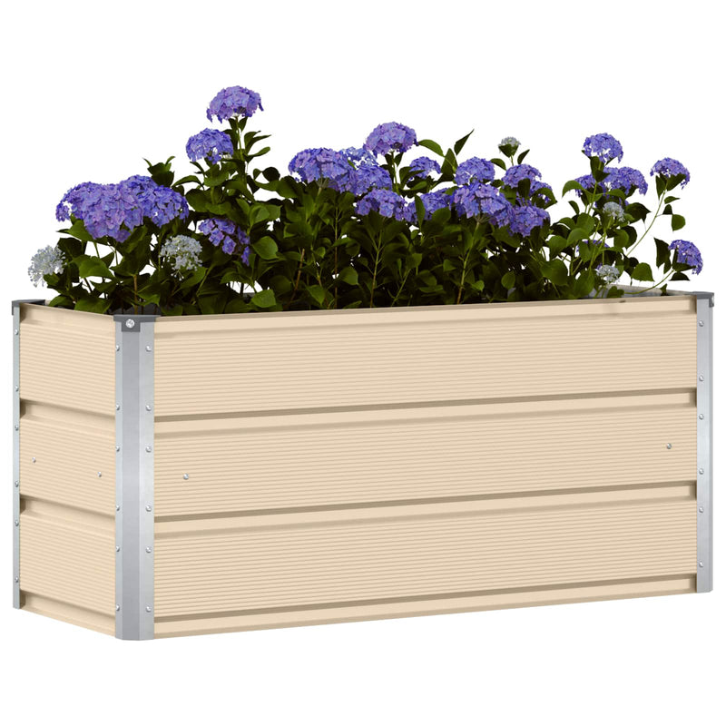 Load image into Gallery viewer, Vidaxl plantenbak ivoor 100 x 40 x 45 cm staal