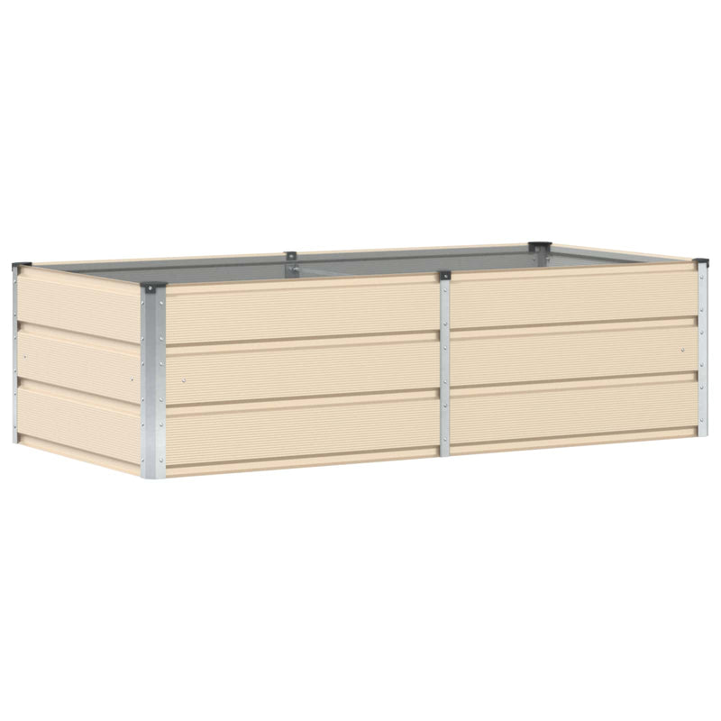 Load image into Gallery viewer, Vidaxl plantenbak ivoor 160 x 80 x 45 cm staal