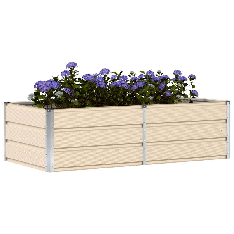 Load image into Gallery viewer, Vidaxl plantenbak ivoor 160 x 80 x 45 cm staal