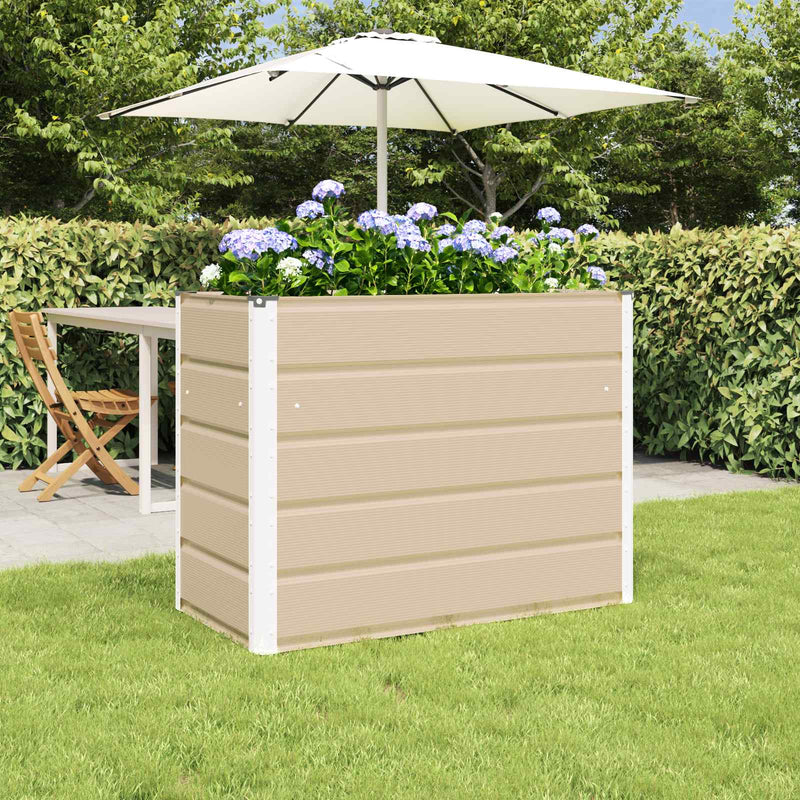Load image into Gallery viewer, Vidaxl plantenbak ivoor 480 x 50 x 45 cm gegalvaniseerd staal
