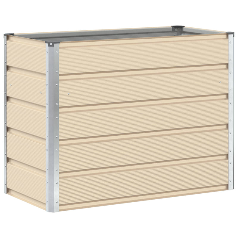 Load image into Gallery viewer, Vidaxl plantenbak ivoor 480 x 50 x 45 cm gegalvaniseerd staal