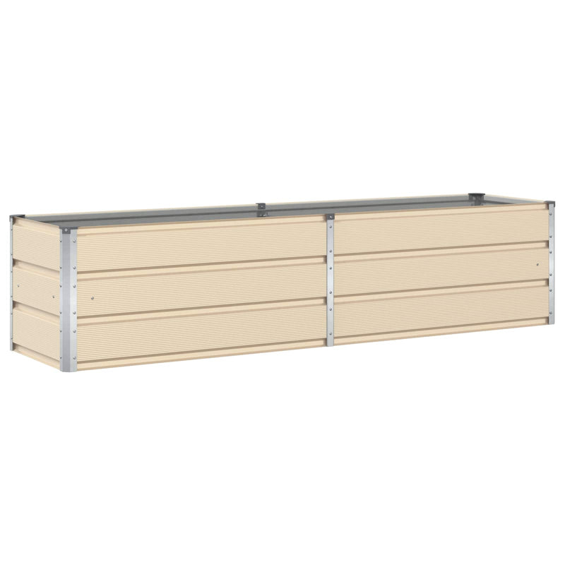 Load image into Gallery viewer, Vidaxl plantenbak ivoor 480 x 50 x 45 cm gegalvaniseerd staal
